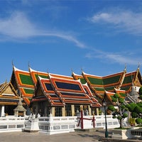 Photo taken at Pra Maha Montien by Stephen Q. on 1/11/2012