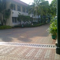 Photo taken at Jakarta International Korean School by Merryta P. on 4/15/2012