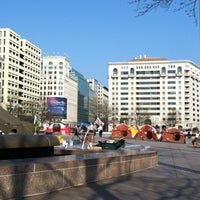 Photo taken at Occupy DC at Freedom Plaza by Crystal B. on 3/17/2012