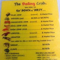 Menu The Boiling Crab Evergreen 1631 E Capitol Expy Ste 101