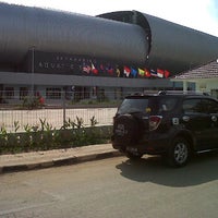 Photo taken at Jakabaring Aquatic Stadium by Mu&amp;#39;tasim B. on 1/1/2012