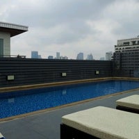 Photo taken at Solo Open Roof Bar N Swimming Pool by Ine R. on 1/3/2012