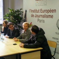 Photo taken at IEJ Paris - Institut Européen du Journalisme by Pouey S. on 1/27/2012