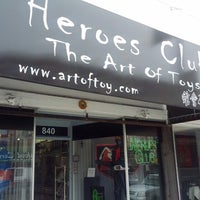 Photo taken at Heroes Club: The Art of Toys by Phil J. on 8/18/2012