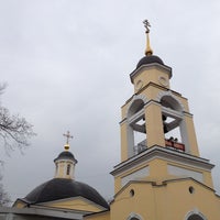 Photo taken at Храм святых бессребренников Космы и Дамиана в Космодемьянском by Ekaterina N. on 4/14/2012