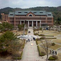 Photo taken at Yonsei University Central Library by Hye Mi H. on 4/13/2012