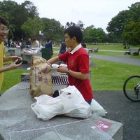 Photo taken at BBQ Pit Area @ Pasir Ris Park by Dreamer on 8/28/2011