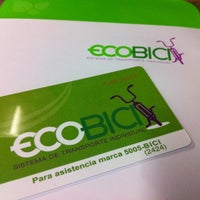 Photo taken at Ecobici 80 by Yunuén V. on 6/20/2012