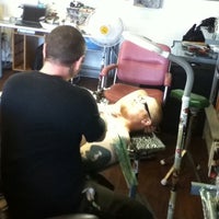 Photo taken at Big Daddy&amp;#39;s Tattoo by Heather M. on 5/2/2011