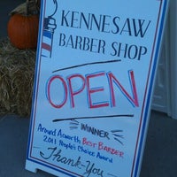 Photo taken at Kennesaw Barber Shop by Deborah M. on 11/1/2011