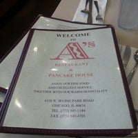 Photo taken at A&#39;s Restaurant &amp; Pancake House by Javier C. on 8/5/2012
