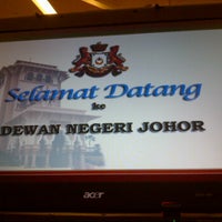 Photo taken at Dewan Undangan Negeri Johor by Farhan J. on 3/30/2012