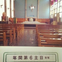 Photo taken at Shibuya Catholic Church by Jina P. on 2/12/2012