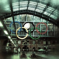 Photo taken at Olympic Logo St Pancras by Paul C. on 7/3/2012