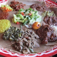Photo taken at Queen of Sheba Ethiopian Restaurant by Sil👑Vana on 8/9/2012