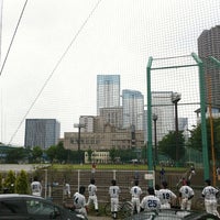 Photo taken at 月島運動場 by junjuwaaaar on 6/24/2012