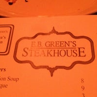 Photo taken at EB Green&amp;#39;s Steakhouse by Decoda D. on 3/11/2012