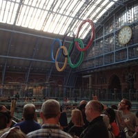 Photo taken at Olympic Logo St Pancras by Leo M. on 7/26/2012