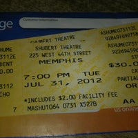 Photo taken at Memphis - the Musical by Linda T. on 8/1/2012