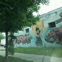 Photo taken at DJ Menace Mural by Alex A. on 5/9/2012