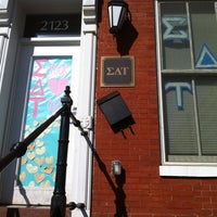 Photo taken at Sigma Delta Tau - Alpha Tau Chapter by Rachel K. on 2/21/2012