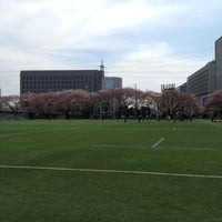 Photo taken at 人工芝ラグビー場 by yutamaro on 4/15/2012