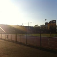 Photo taken at Stade de la Porte de Bagnolet by Clemence M. on 4/12/2012