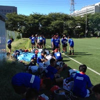 Photo taken at 人工芝ラグビー場 by yutamaro on 8/25/2012