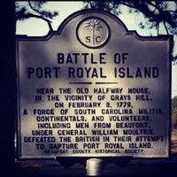 Photo taken at Battle of Port Royal Island Historic Marker by Tell Them on 7/3/2012