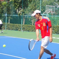 Photo taken at Narathorn Tennis Court by Surapol K. on 4/12/2012
