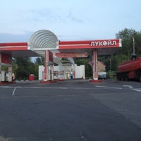 Photo taken at Лукойл АЗС №23 by Natalia Y. on 8/5/2012