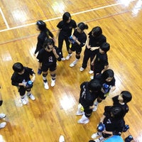 Photo taken at うるま市具志川総合体育館 by Tetsuro W. on 3/10/2012