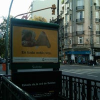 Photo taken at Av. Santa Fe y Av. Coronel Díaz by Katherine G. on 5/12/2012