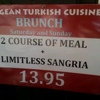 Photo taken at Aegean Turkish Cuisine by Sujay S. on 8/4/2012