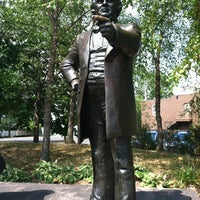 Photo taken at Lincoln-Douglas Debate Square by Jennice O. on 7/8/2012