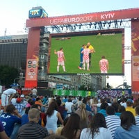 Photo taken at Official Fan Zone of UEFA EURO 2012 by Mykhailo H. on 6/14/2012