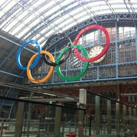 Photo taken at Olympic Logo St Pancras by Neil C. on 8/3/2012