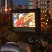 Photo taken at Fulton River District- Movies In The Park by Nick S. on 6/20/2012