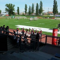 Photo taken at Danube Dragons Stadion by Andrea C. on 4/29/2012