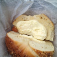 Photo taken at Hand Rolled Bagels by marivie r. on 2/15/2012