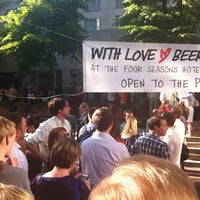 Photo taken at With Love Beer Garden at the Four Seasons Hotel Philadelphia by Ian K. on 6/8/2012