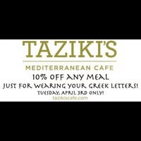 Photo taken at Taziki&amp;#39;s Mediterranean Cafe by Myreete W. on 4/3/2012