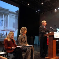 Photo taken at Strand Theater by Mike Bloomberg on 4/9/2012