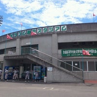 Photo taken at ビジコム柳井スタジアム by Kimihiro T. on 8/6/2012
