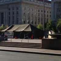 Photo taken at Occupy DC at Freedom Plaza by Scott F. on 4/12/2012