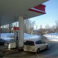 Photo taken at Lukoil by Alena S. on 2/5/2012