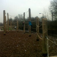 Photo taken at Tooting Bec Triangle Playspace by Janelle W. on 2/9/2012