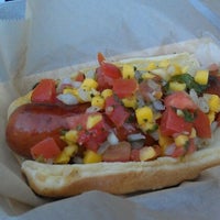 Photo taken at Eating A Dodger Dog by Marty L. on 6/1/2012