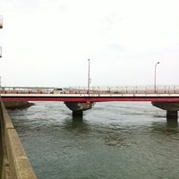 Photo taken at 弁天大橋 by ツギヨシ on 6/18/2012