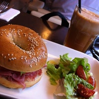 Photo taken at Egghead Bagels by Stephane S. on 4/8/2012